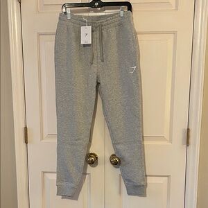 Gymshark Light Gray Logo Sweatpants